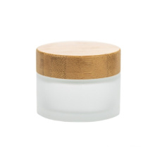 50Ml 60G 8Oz Matte Cosmetic Packaging Face Cream Jar With Bamboo Lid Caps